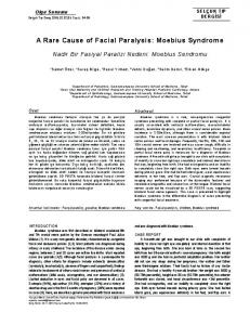 A Rare Cause of Facial Paralysis: Moebius Syndrome