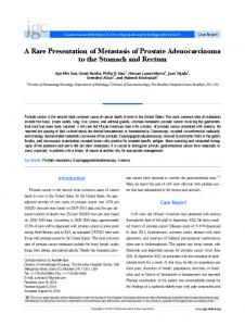 A Rare Presentation of Metastasis of Prostate ... - KoreaMed Synapse