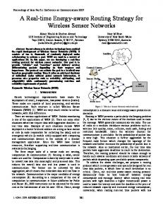 A Real-time Energy-aware Routing Strategy for Wireless ... - IEEE Xplore