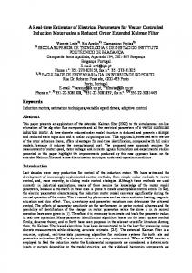 A Real-time Estimator of Electrical Parameters for Vector Controlled ...