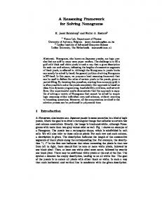 A Reasoning Framework for Solving Nonograms - Liacs