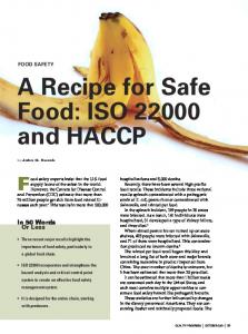 A Recipe for Safe Food: ISO 22000 and HACCP - Qmii.com