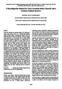 A Reconfigurable Method for Time-Correlated Mimo Channels with a ...