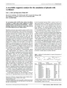 A recyclable copper(II) catalyst for the annulation of phenols with 1,3