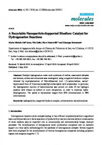 A Recyclable Nanoparticle-Supported Rhodium ... - Semantic Scholar