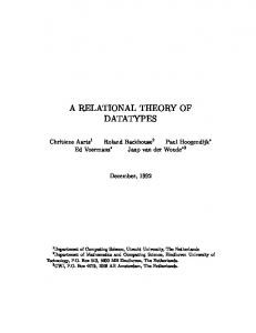 a relational theory of datatypes