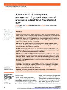 A repeat audit of primary care management of ... - CSIRO Publishing