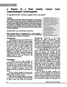 A Report of a Rare Gastric Cancer Case: Leptomeningeal