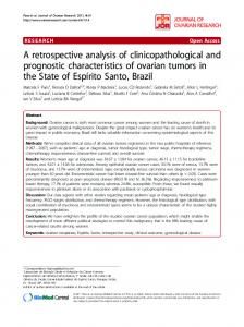 A retrospective analysis of clinicopathological and prognostic ...