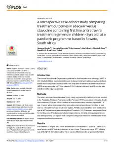 A retrospective case-cohort study comparing