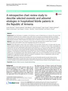 A retrospective chart review study to describe selected zoonotic and ...