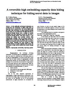 A reversible high embedding capacity data hiding technique for hiding