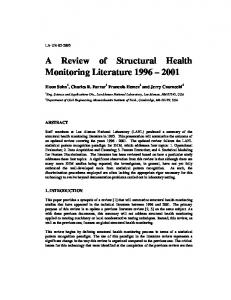 A Review of Structural Health Review of Structural Health Monitoring ...