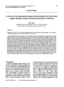 A review of the palaeohydrological interpretation of ... - Science Direct