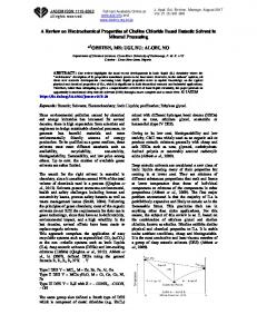 A Review on Electrochemical Properties of Choline Chloride Based ...