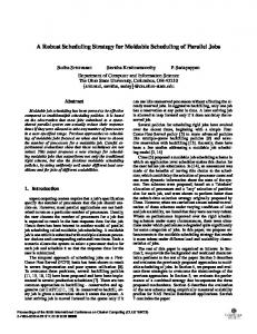 A robust scheduling strategy for moldable scheduling of parallel jobs ...