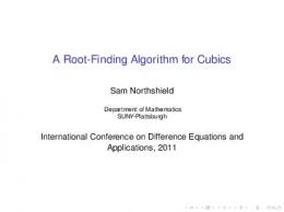 A Root-Finding Algorithm for Cubics