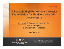 A Scalable High Performant Cholesky ... - Semantic Scholar