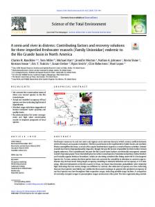 A semi-arid river in distress - Texas A&M Natural Resources Institute