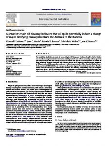 A sensitive crude oil bioassay indicates that oil spills ...