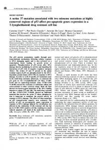 A serine 37 mutation associated with two missense mutations ... - Nature