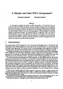 A Simple and Fast DNA Compressor