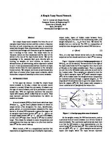 A Simple Fuzzy Neural Network - Semantic Scholar