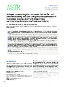 A simple pancreaticojejunostomy technique for