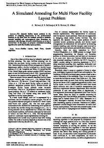 A Simulated Annealing for Multi Floor Facility Layout Problem