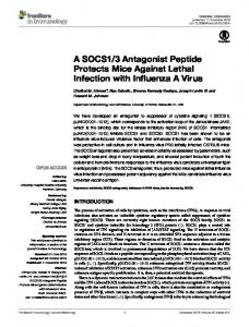 A SOCS1/3 Antagonist Peptide Protects Mice ... - Semantic Scholar