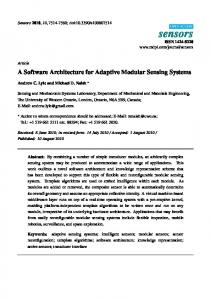 A Software Architecture for Adaptive Modular Sensing Systems - MDPI