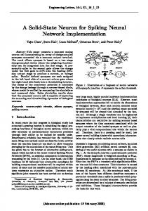 A Solid-State Neuron for Spiking Neural Network