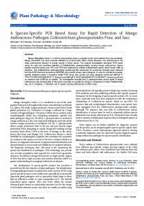 A Species-Specific PCR Based Assay for Rapid ...