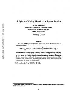 A Spin-3/2 Ising Model on a Square Lattice