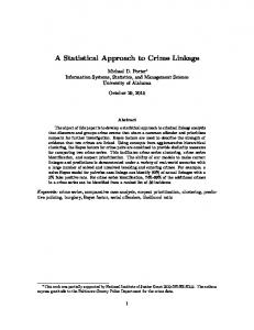 A Statistical Approach to Crime Linkage