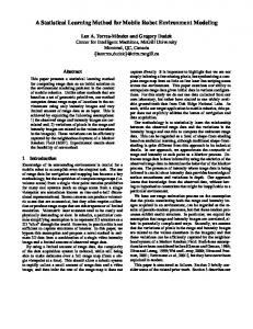 A Statistical Learning Method for Mobile Robot ... - CIM (McGill)