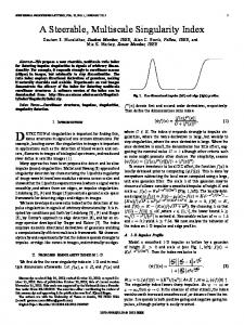 A Steerable, Multiscale Singularity Index - IEEE Xplore