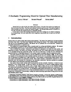 A Stochastic Programming Model for Optical Fiber Manufacturing - Elte