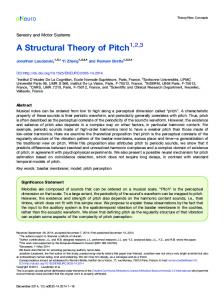 A Structural Theory of Pitch