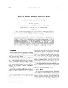 A Study of Historical Droughts in Southeastern Mexico - AMS Journals