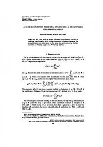 A SUBORDINATION THEOREM INVOLVING A ... - CiteSeerX