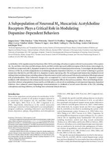 A Subpopulation of Neuronal M4 Muscarinic Acetylcholine Receptors ...