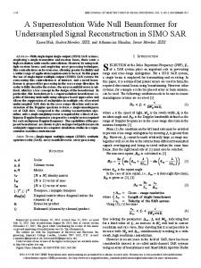 A Superresolution Wide Null Beamformer for ... - IEEE Xplore