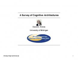 A Survey of Cognitive Architectures