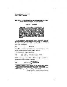 A SURVEY OF NUMERICAL METHODS FOR ... - Project Euclid