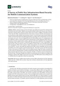 A Survey of Public Key Infrastructure-Based Security for Mobile ... - MDPI