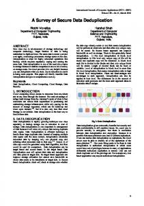 A Survey of Secure Data Deduplication