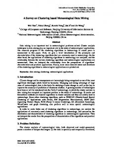 A Survey on Clustering based Meteorological Data Mining