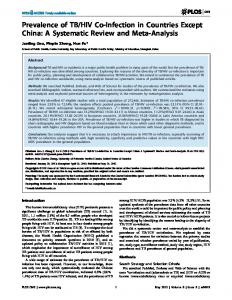 A Systematic Review and Meta-Analysis - PLOS