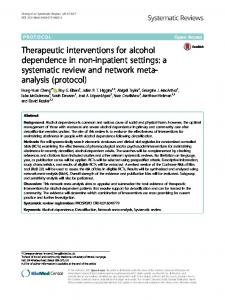 a systematic review and network meta-analysis - Systematic Reviews